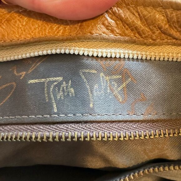 Vintage Ruth Saltz 60s leather clutch Faux Ostrich - Picture 6 of 8